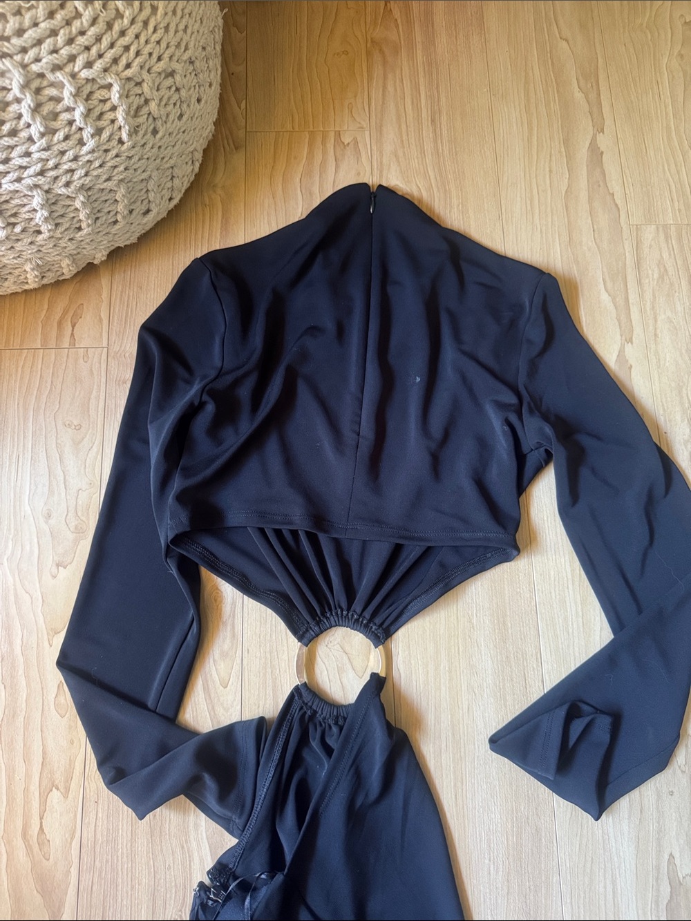 Cult Gaia x Gap Black Long Sleeve Cut-Out Dress Size - Picture 5 of 8